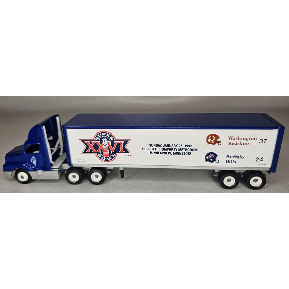 Super Bowl XXVI Washington Redskins Winner Winross Diecast Truck In Winross Box